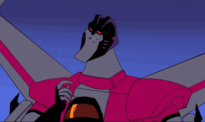 A Cartoon Character With Red Eyes And A White Smile GIF