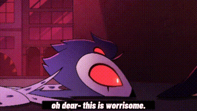 A Cartoon Character With Red Eyes Is Laying On The Ground And Saying `` Oh Dear - This Is Worriesome . '' GIF