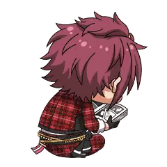 A Cartoon Character With Red Hair And A Question Mark Behind Him Sticker