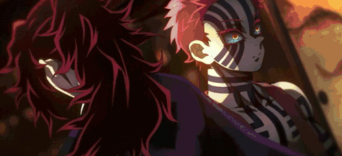 A Cartoon Character With Red Hair And A Striped Body GIF