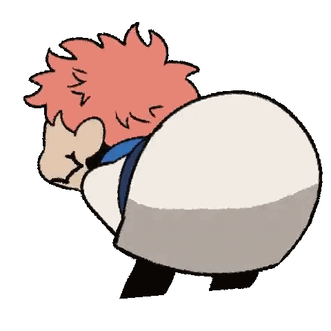 A Cartoon Character With Red Hair And A White Shirt Is Standing On A White Surface . Sticker