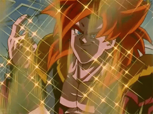 A Cartoon Character With Red Hair And Blue Eyes Is Surrounded By Stars GIF