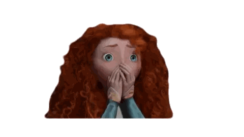 A Cartoon Character With Red Hair And Blue Eyes Sticker