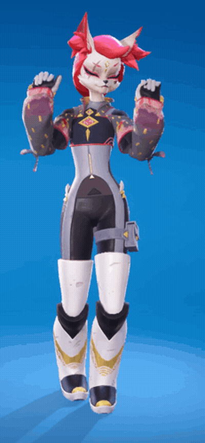 A Cartoon Character With Red Hair And White Pants GIF