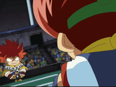 A Cartoon Character With Red Hair Is Looking At Another Character GIF