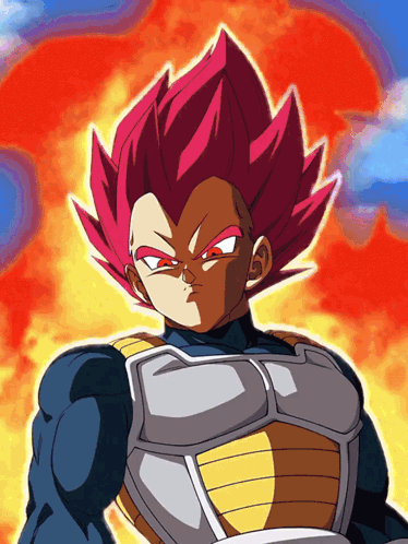 A Cartoon Character With Red Hair Is Standing In Front Of Flames GIF