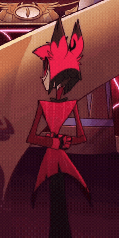 a cartoon character with red hair is standing with his hands folded