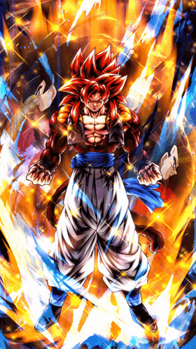 A Cartoon Character With Red Hair Is Surrounded By Flames GIF