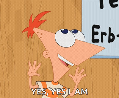 A Cartoon Character With Red Hair Says Yes Yes I Am GIF