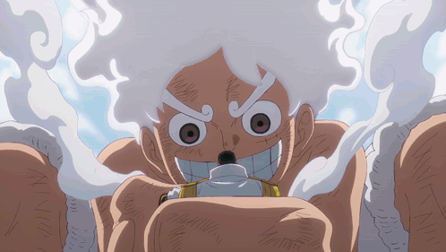 A Cartoon Character With Smoke Coming Out Of His Eyes GIF