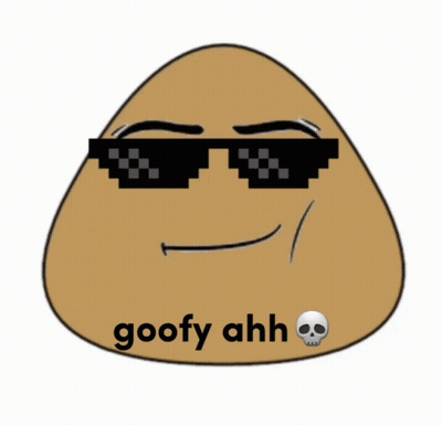 A Cartoon Character With Sunglasses And The Words Goofy Ahh Written On It GIF
