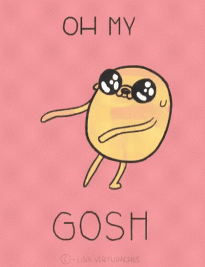 A Cartoon Character With Sunglasses And The Words Oh My Gosh Below It GIF