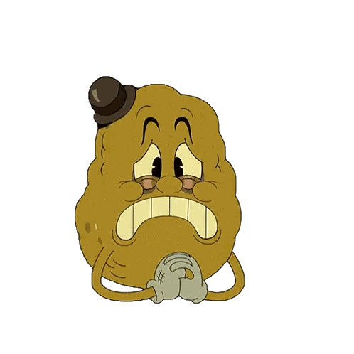 A Cartoon Character With Tears Coming Out Of Its Eyes Sticker