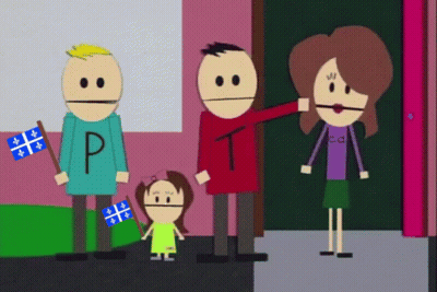 A Cartoon Character With The Letter P On His Shirt Is Holding A Flag GIF