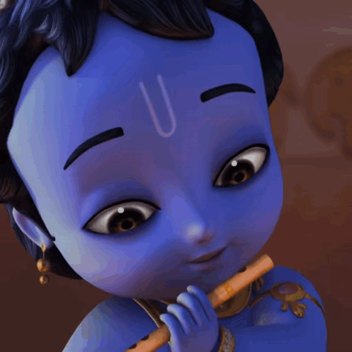 A Cartoon Character With The Letter U On His Forehead Is Playing A Flute GIF