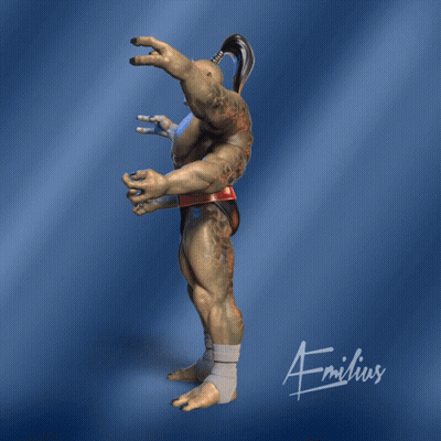 A Cartoon Character With The Name Emilius Written On The Bottom Right GIF