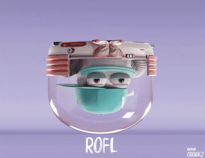 A Cartoon Character With The Name Rofl Written On The Bottom GIF
