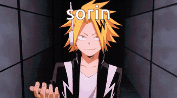 A Cartoon Character With The Name Sorin Written On The Bottom GIF