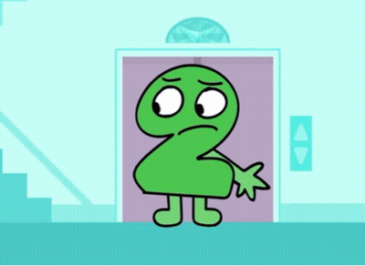 A Cartoon Character With The Number 2 On It GIF