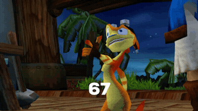 A Cartoon Character With The Number 67 On The Bottom Right GIF