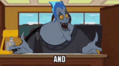 A Cartoon Character With The Word And On The Bottom GIF
