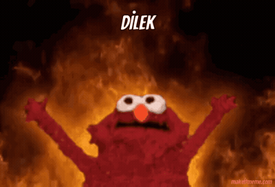 A Cartoon Character With The Word Dilek Written On It GIF
