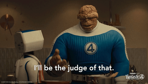 A Cartoon Character With The Word I 'Ll Be The Judge Of That GIF