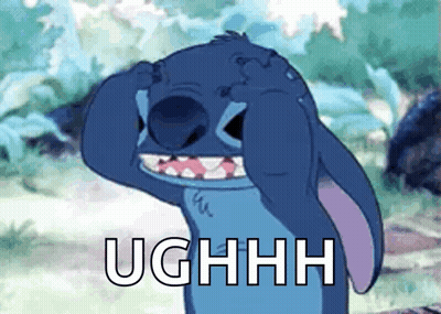 A Cartoon Character With The Word Ughhh Written On The Bottom GIF