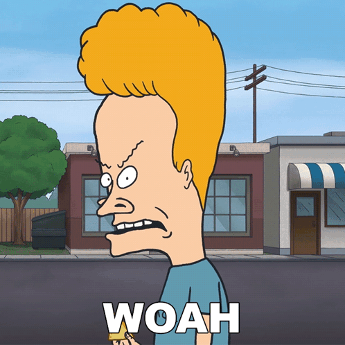 A Cartoon Character With The Word Woah Written On It GIF