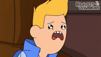 A Cartoon Character With The Words Bravest Warriors On The Bottom GIF
