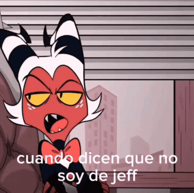 A Cartoon Character With The Words Cuando Dicen Que No Soy De Jeff On The Bottom GIF