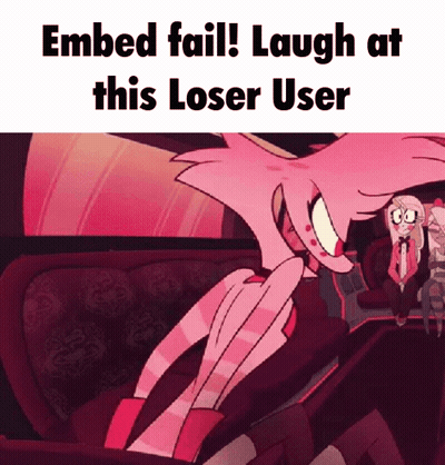 A Cartoon Character With The Words Embed Fail Laugh At This Loser User On It GIF