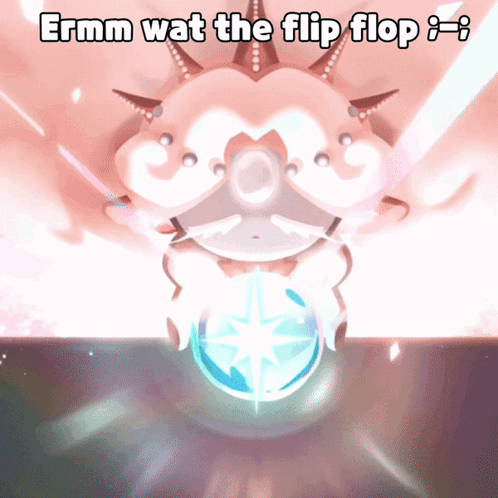 A Cartoon Character With The Words Ermm Wat The Flip Flop Written On It GIF