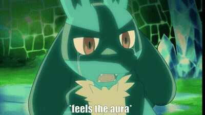 A Cartoon Character With The Words Feels The Aura On The Bottom GIF