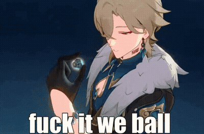 A Cartoon Character With The Words Fuck It We Ball GIF