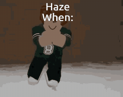 A Cartoon Character With The Words Haze When Written On The Bottom GIF