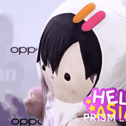 A Cartoon Character With The Words Hello Prism On The Bottom Right GIF