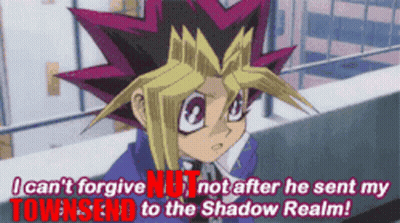 A Cartoon Character With The Words " I Can 'T Forgive Not After He Sent My Townsend To The Shadow Realm " GIF