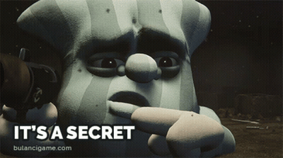 A Cartoon Character With The Words It 'S A Secret GIF