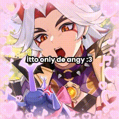 A Cartoon Character With The Words `` Itto Only De Angy '' Written On It GIF