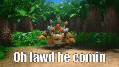 A Cartoon Character With The Words Oh Lawd He Comin GIF