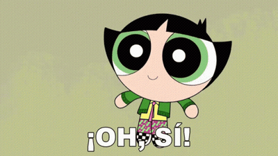 A Cartoon Character With The Words Oh Si On The Bottom Right GIF