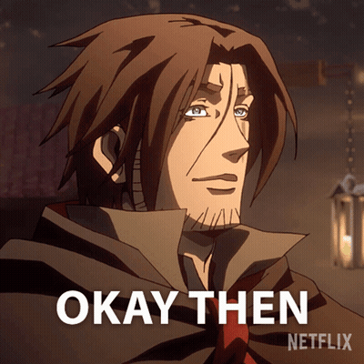 A Cartoon Character With The Words Okay Then Netflix On The Bottom GIF