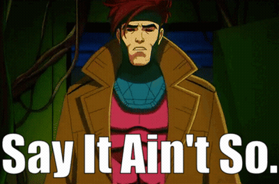 A Cartoon Character With The Words Say It Ain 'T So On The Bottom GIF