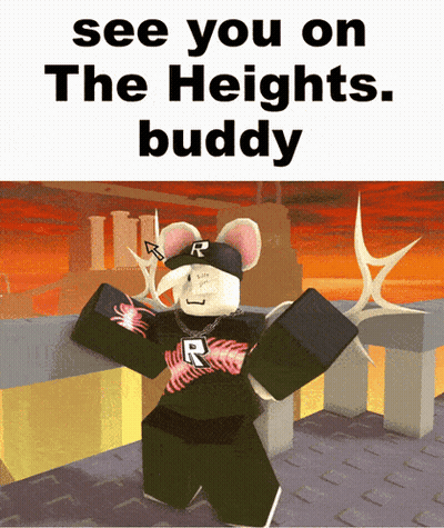 A Cartoon Character With The Words See You On The Heights Buddy On The Bottom GIF