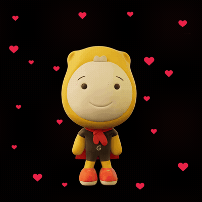 A Cartoon Character With The Words Sending Love And Hugs GIF