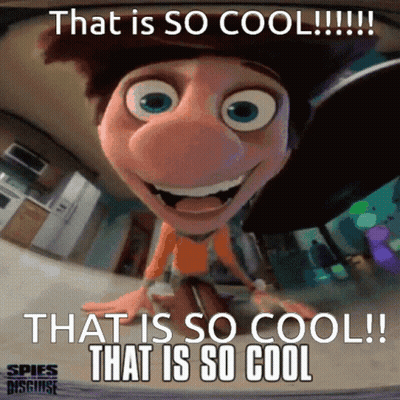 A Cartoon Character With The Words That Is So Cool GIF
