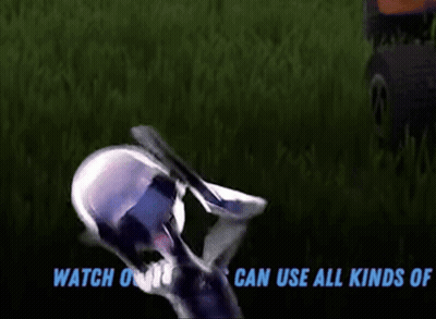 A Cartoon Character With The Words Watch Out Baby Use Kinds Of In The Background GIF
