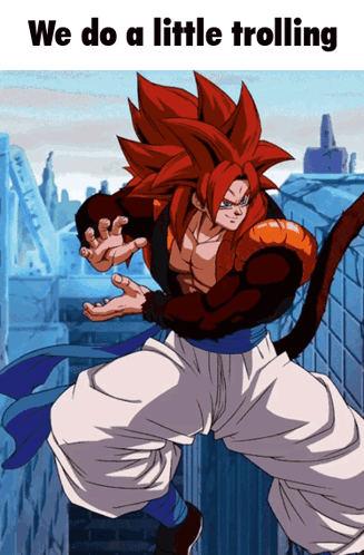 A Cartoon Character With The Words We Do A Little Trolling GIF