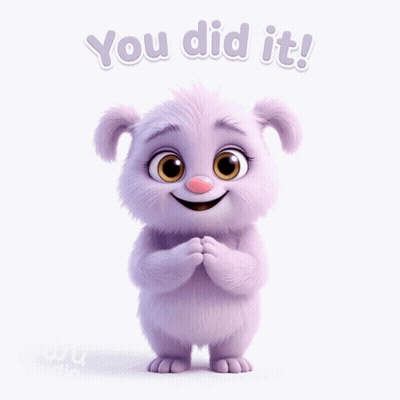 A Cartoon Character With The Words You Did It GIF